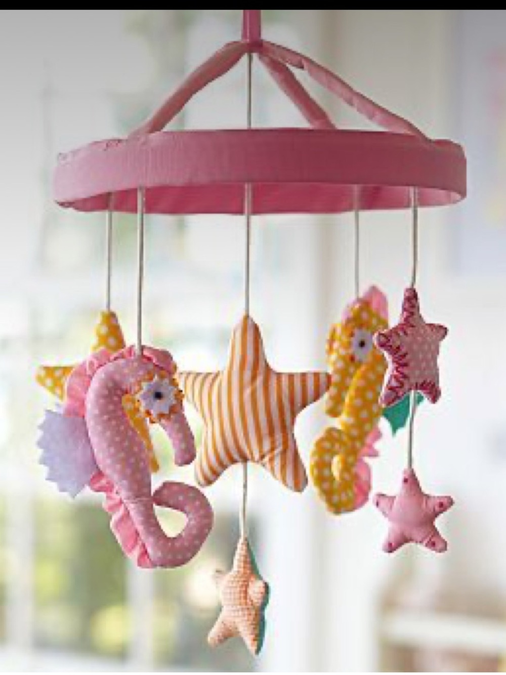 Pottery, barn, kids, baby girl seahorse mobile